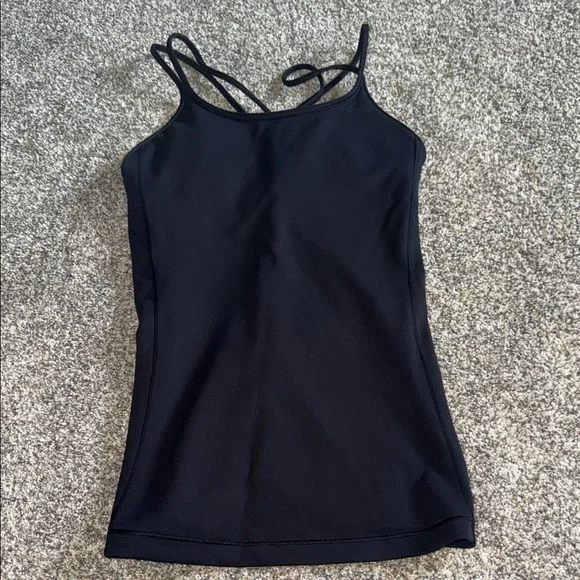 lululemon athletica Black Double-Strap Y Tank Top - Picture 1 of 3